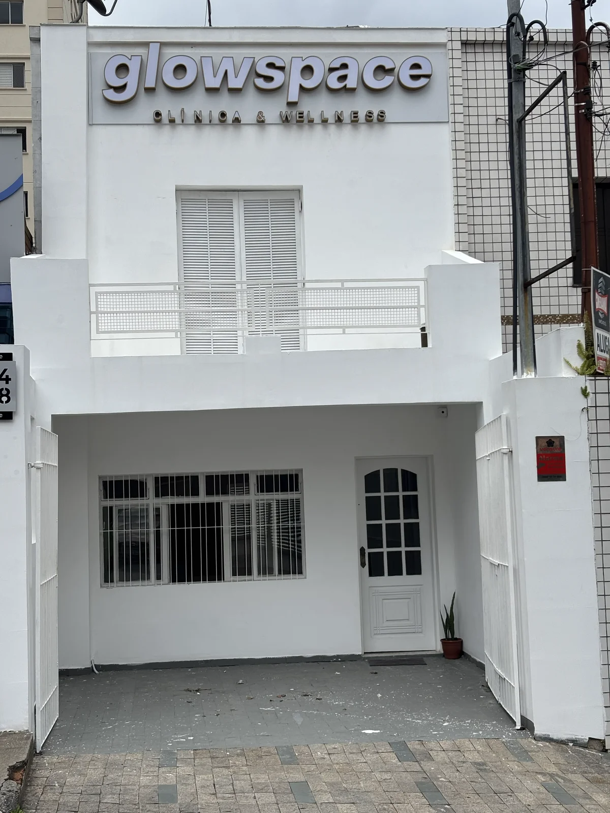 Fachada da clínica Glowspace
